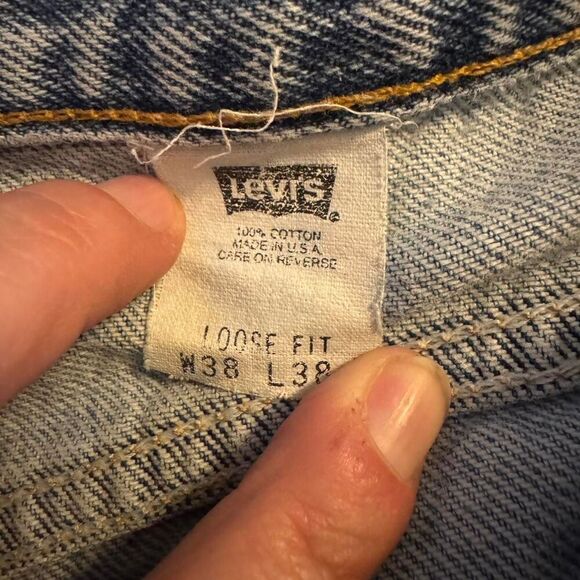 Vintage Levi’s 545 Loose Fit Jeans Men’s Size 38x38 Made in USA Distressed Light - Picture 3 of 8